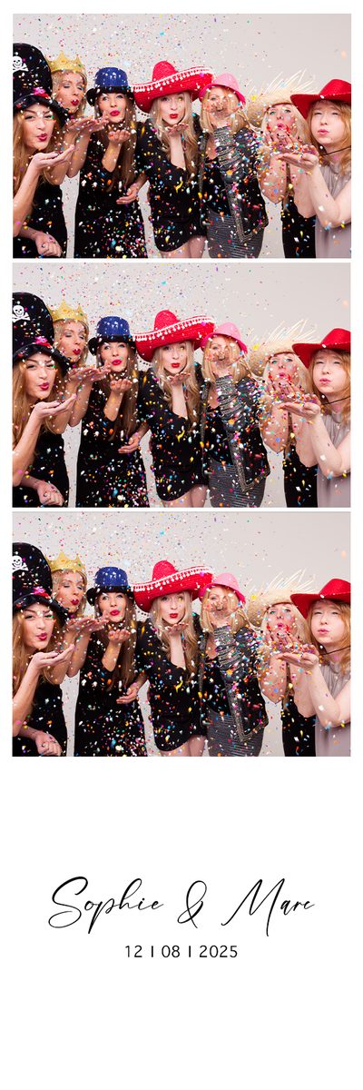 Mise en page bandelette, trois poses
